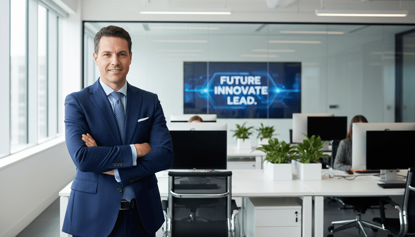 Professional individual in modern setting demonstrating confidence and personal growth